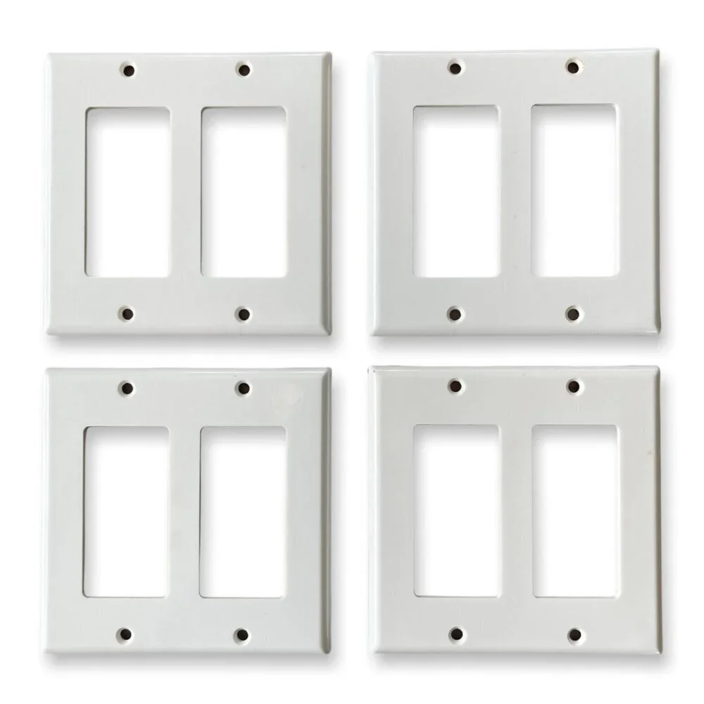 Pack of 4 Leviton 2-Gang GFCI Outlet Cover Plates